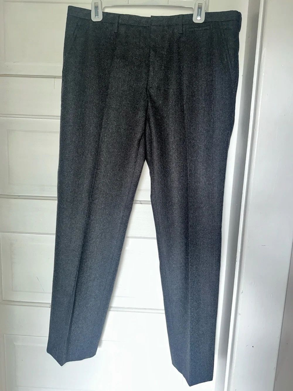 Prada Charcoal Gray Virgin Wool Dress Pants IT Size 50 / US Size 34/36